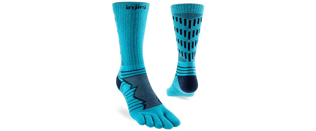 Injinji Ultra Run Crew performance toesock in an online exclusive color called Moss.